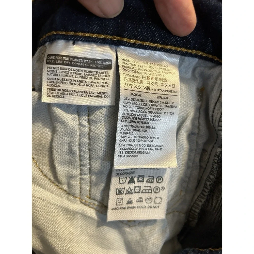 Levi's 511 Slim Fit Jeans Men's 33 x 30 Dark Blue Denim All Seasons Tech Stretch